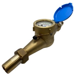 DAE MJ-100 1" NTEP NSF61 Non Lead Potable Water Meter, No Pulse Output, Couplings, Gallons