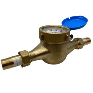 DAE MJ-75 NTEP NSF61 Non Lead Potable Water Meter, 3/4" NPT Couplings, Gallons, No Pulse Output