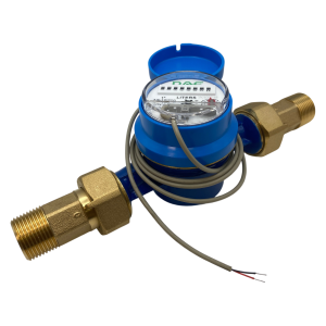 DAE AS-100mP 1" Water Meter with Pulse Output, Measuring in Liters + NPT Coupling