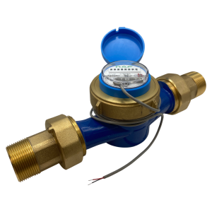 DAE AS-150mP 1-1/2” Water Meter with Pulse Output, Measured in Liters + NPT Coupling