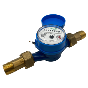 DAE AS-75m Water Meter, 3/4" NPT Couplings, Measuring in Liters